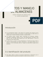 Unidad III. Recepción de Alimentos