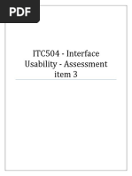 ITC504 - Interface Useability - Assessment Item 3