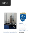 Constant Head Permeability Test