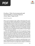 Postface: Why Environmental and Sustainability Learning Matters (Now More Than Ever)