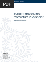 Sustaining Economic Momentum in Myanmar MC Kinsey