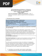 Guía de Actividades y Rúbrica de Evaluación - Unidad - Paso 2 - Proponer El Proyecto y Aplicar La Gestión de Los Interesados Del Proyecto PDF