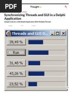 Synchronizing Threads and GUI in A Delphi Application