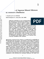 Dehydration of Aqueous Ethanol Mixtures by Extractive Distillation