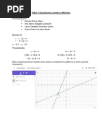 Tarea 2 Sistema de Ecuaciones Geogebra