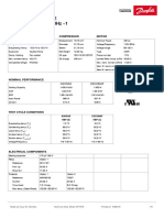 Technical Data Sheet GP16TE 115V 60Hz 1 R134a: Compressor Model Voltage Refrigerant