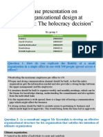 Case Presentation On "Organizational Design at Iqmetrix: The Holocracy Decision"