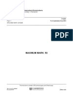 Maximum Mark: 50: Cambridge International Examinations