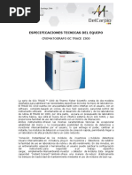 ESPECIFICACIONES TECNICAS GC TRACE1310 Thermos Scientific