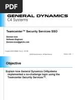 Teamcenter™ Security Services SSO: Dennon Ison Software Engineer