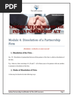 Module 4 (A) - DISSOLUTION OF A PARTNERSHIP FIRM