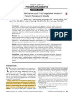 Autonomous Motivation and Fruit-Vegetable Intake in Parent-Adolescent Dyads - Dwyer Et Al (2017)