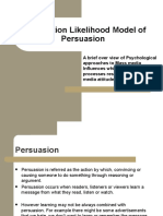 Elaboration Likelihood Model of Persuasion