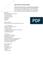 Project Finance Question Bank: 1) What Is Financial Appraisal? What Are The Factors To Be Considered For Preparing It?