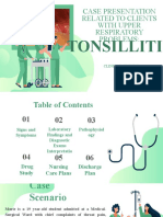 Tonsillitis: Case Presentation Related To Clients With Upper Respiratory Problems