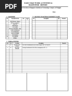 Daily M&E Work Activities & Manpower Report