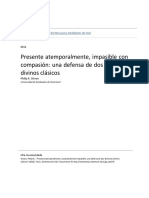 Presente Atemporalmente, Impasible Con Compasión. Una Defensa de Dos Atributos Divinos Clásicos