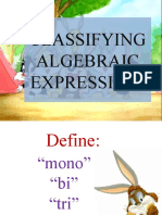 Classifying Algebraic Expressions