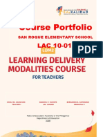 Course Portfolio: San Roque Elementary School