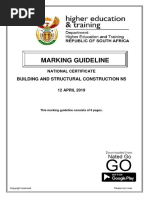 Marking Guideline: Building and Structural Construction N5