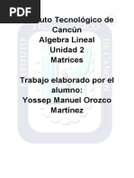 Matrices Orozco Martinez Yossep Manuel