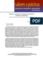 Carina Lion - Enseñar y Aprender en Tiempos de Pandemia - Presente y Horizontes - Saberes y Prácticas PDF