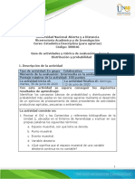 Guia de Actividades y Rubrica de Evaluacion - Unidad 2 - Fase 3 - Distribucion y Probabilidad