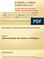 Understading Religion and Worldview