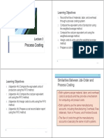 Process Costing: Learning Objectives