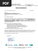 C-051 - V y V - Carta de Garantia