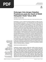 Hubungan Usia Dengan Kejadian Preeklamsia Pada Ibu Hamil Di RSUD Kabupaten Kediri Tahun 2018