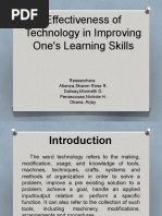 Effectiveness of Technology in Improving One's Learning Skills (G1)