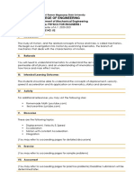 College of Engineering: Department of Mechanical Engineering Phys 1A: Physics For Engineers I