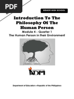 Module 4 - IntroPhilo - Q1 - Mod4 - The Human Person in Their Environment