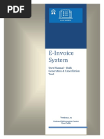 E-Invoice System: User Manual - Bulk Generation & Cancellation Tool