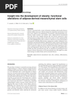 Insight Into The Development of Obesity: Functional Alterations of Adipose-Derived Mesenchymal Stem Cells