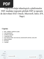 Piața Și Evoluția Tehnologică A Platformelor ERP