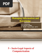 5 and 6 - Socio Leagal Aspects of Computerization and Managing Infrastructure and Enterprise System