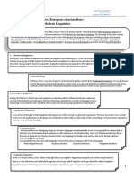 Modern Linguistics (European Structuralism)