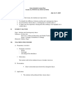 Semi-Detailed Lesson Plan Grade 12 (Physical Education) July 22-27, 2019 I. Objectives