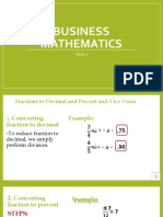 Business Mathematics Week 2