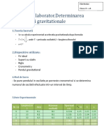 Lucrare de Laborator Pendul