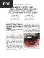 Implementation and Reconfiguration of Robot Operating System On Human Follower Transporter Robot