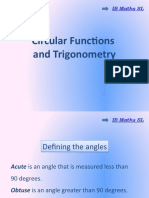 Circular Functions and Trigonometry: IB Maths SL