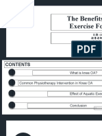 The Benefits of Aquatic Exercise For Knee OA