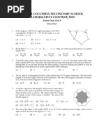 British Columbia Secondary School Mathematics Contest, 2015: Senior Final, Part A