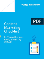 Content Marketing Checklist: 25 Things That You Really Should Try in 2020