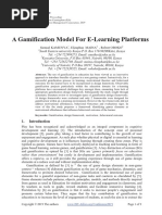 A Gamification Model For E-Learning Platforms