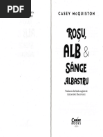 Rosu, Alb Si Sange Albastru - Casey McQuiston