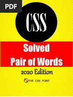 CSS Solved Pair of Words Edition 2020 Updated PDF